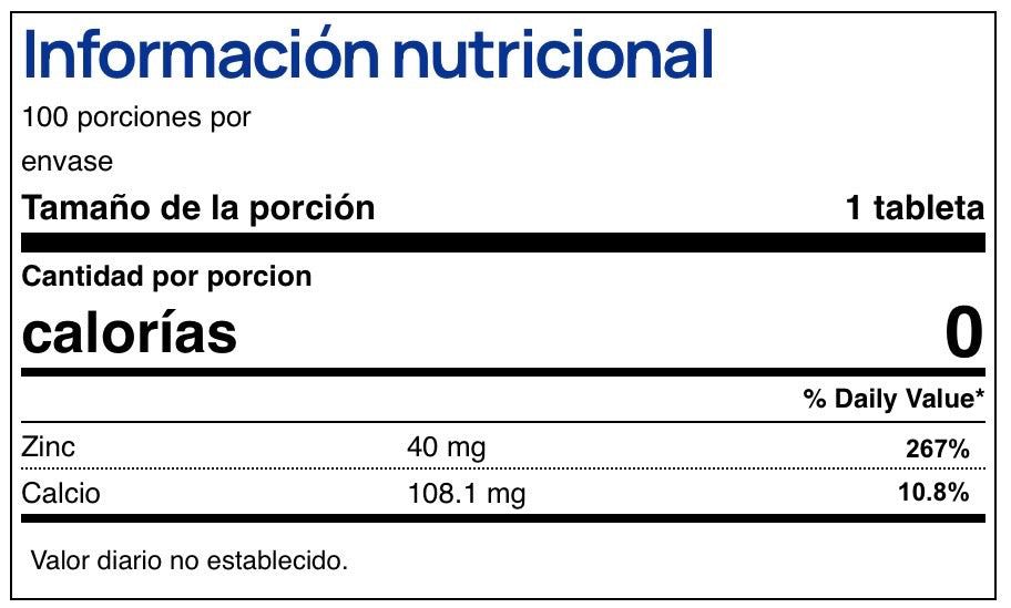 Chelated Zinc 40 mg