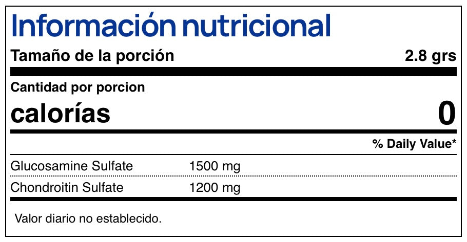 Glucosamina 1500 mg Condroitina 1200 mg