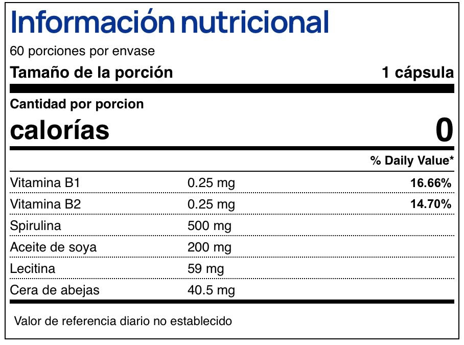 Spirulina 500 mg