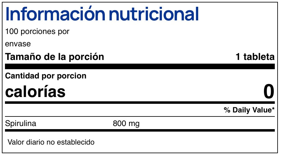 Spirulina 800 mg