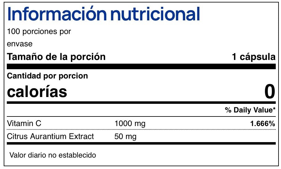 Vitamina C 1000 mg With Bioflavonoid