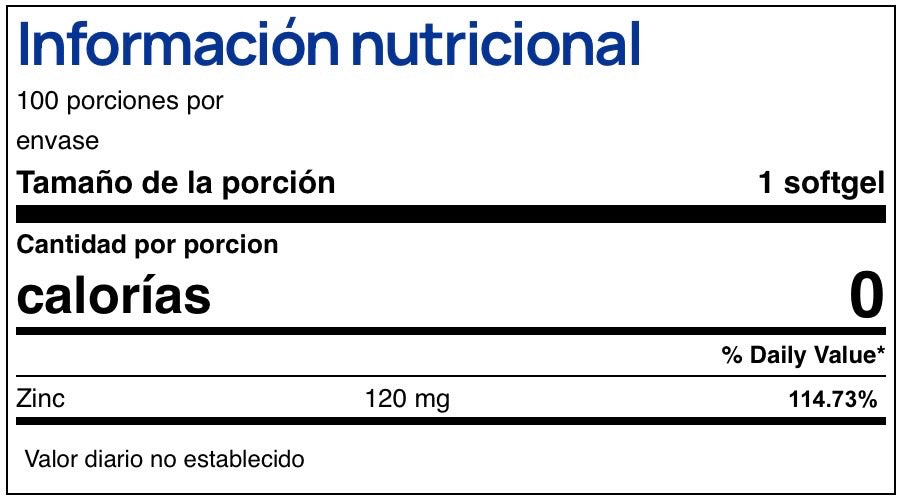 Zinc Gluconate 120 mg