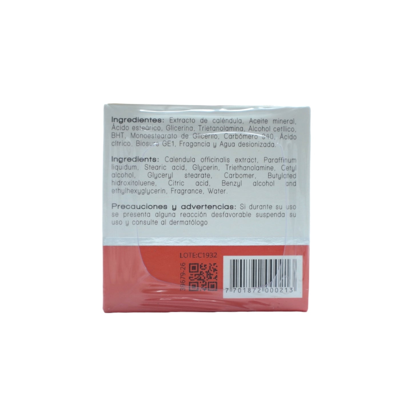 Crema con extracto de Caléndula