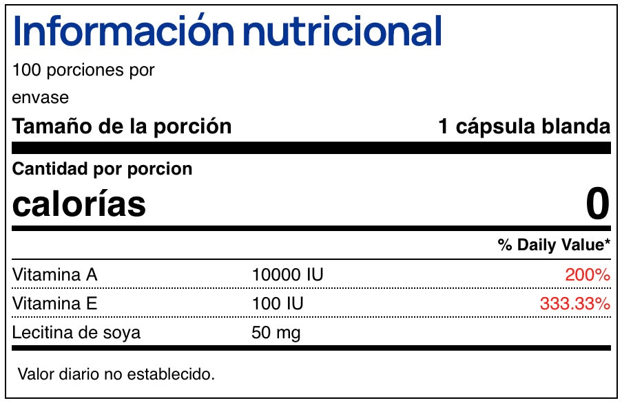 Vitamina A Plus Vitamina E